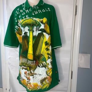 Knockout Concrete Jungle graphic short sleeve polo. Big & Tall 2Xl